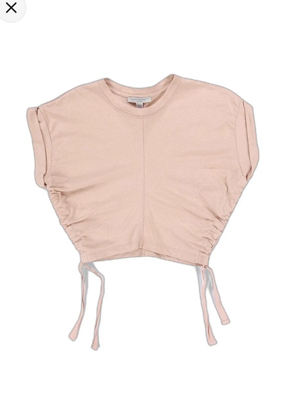 Allsaints Mira Cropped Drawcord T-Shirt